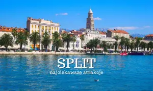 Split, Chorwacja: malowniczy widok na wybrzeże z palmami, zabytkowymi budynkami i wieżą katedry. Odkryj najciekawsze atrakcje!